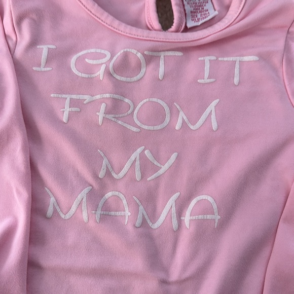 Real love I got it from my mama LS tee size 24M - Picture 2 of 4